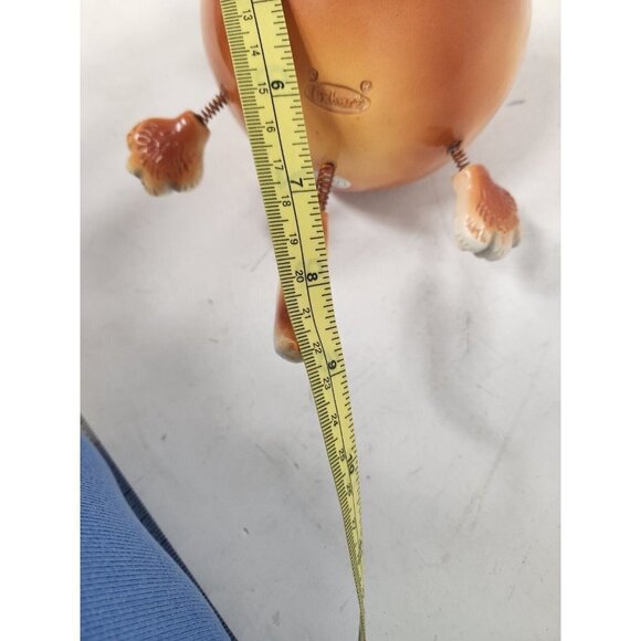 Exhart Ceramic Wobble Bobble Dog Figurine Whimsical Kitchy Spring Ears Legs Tail - Picture 13 of 13